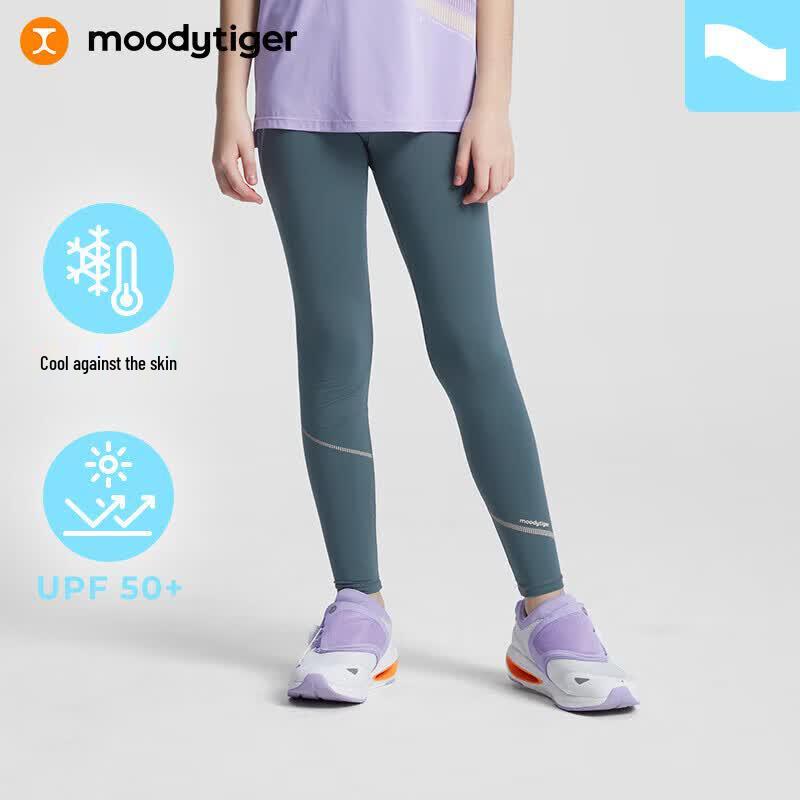 MoodyTiger Girls Cooling Quick-Dry UV Protection Leggings 165