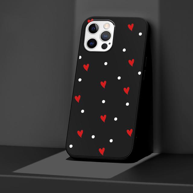 

Милый чехол с волнистой точкой и сердечком для Apple Iphone 14 11 13 12 Pro Max Xr 7 8 + Se 2020 Xs 6 6s Plus 5 5S, силиконовый чехол для телефона iPhone 6 6s