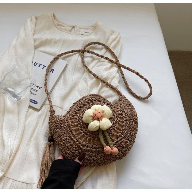 2025 New Fashion Shoulder Slanting Cross Bag Seaside Vacation Beach Bag