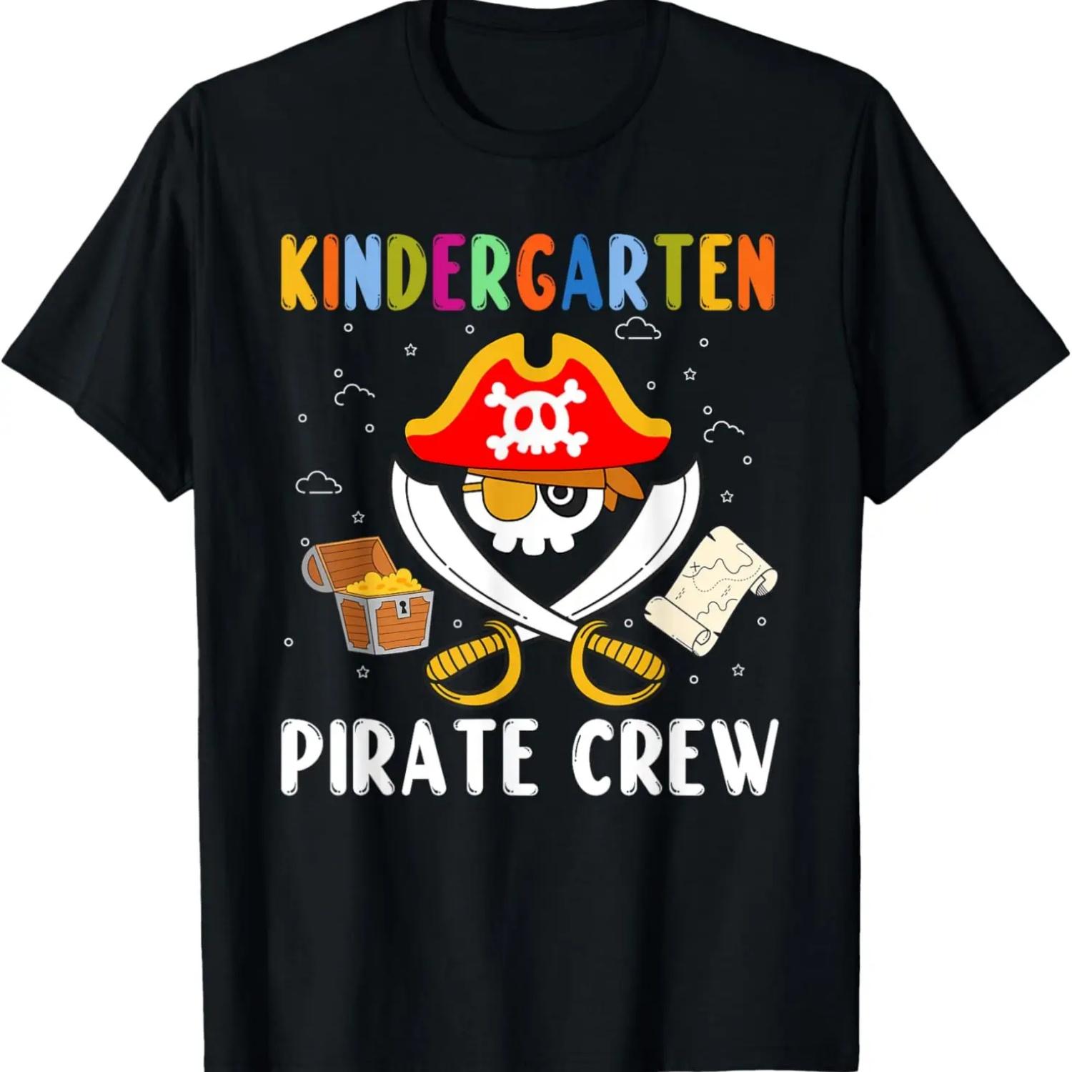 Детский пиратский экипаж Хэллоуин Школьная вечеринка Костюм Футболка S