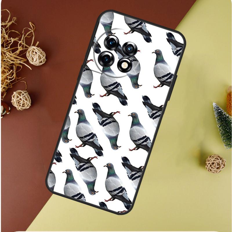 Pigeons Collage For OnePlus 13 13R 12 12R 11 9 10 Pro 8T 9RT 10T 10R N20 N30 Nord CE 2 3 4 Lite Phone Case