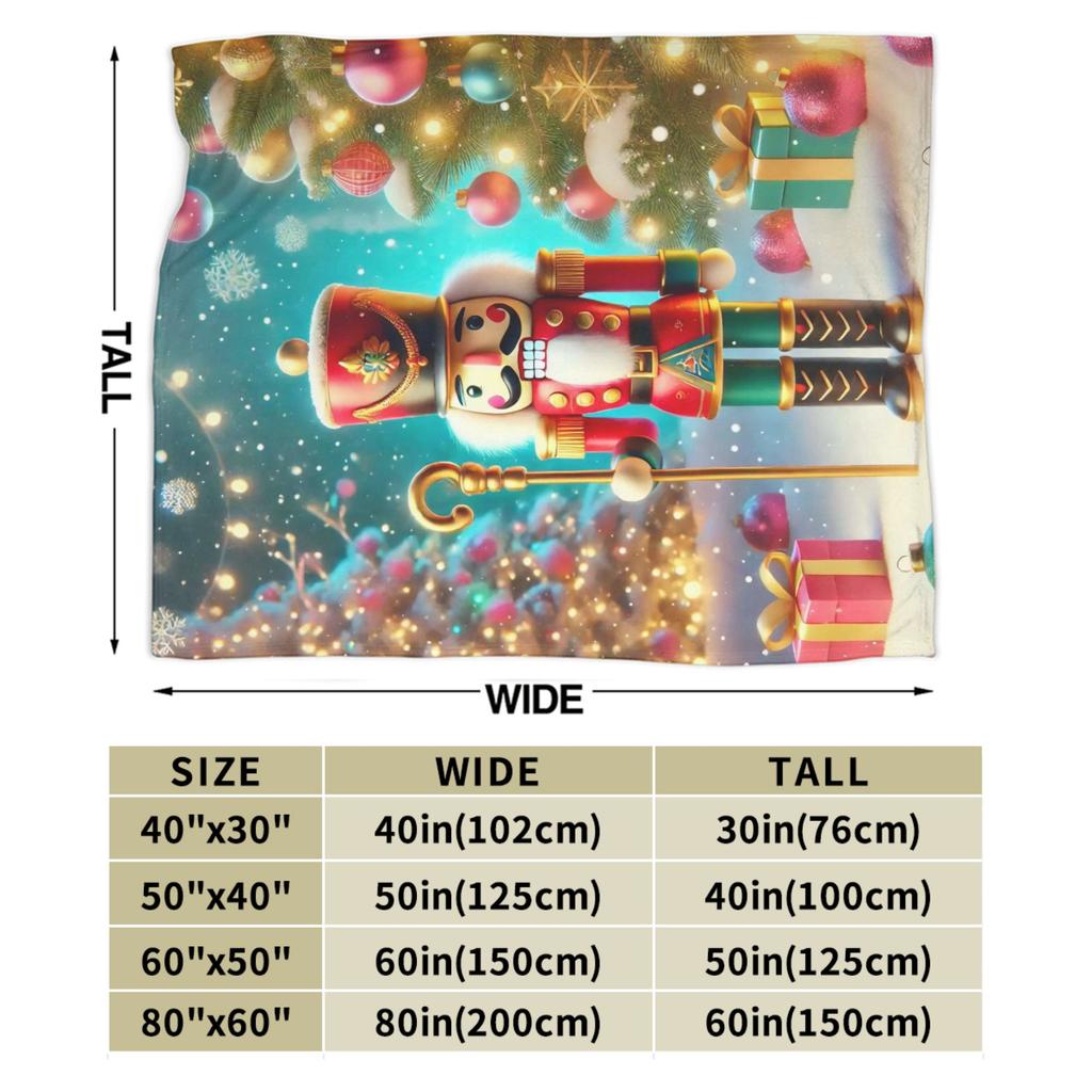 Christmas Nutcracker Flannel Blankets Spring  Soft Throw Blanket for Girls Boys Living Room Print Bedspread Sofa Bed Cover