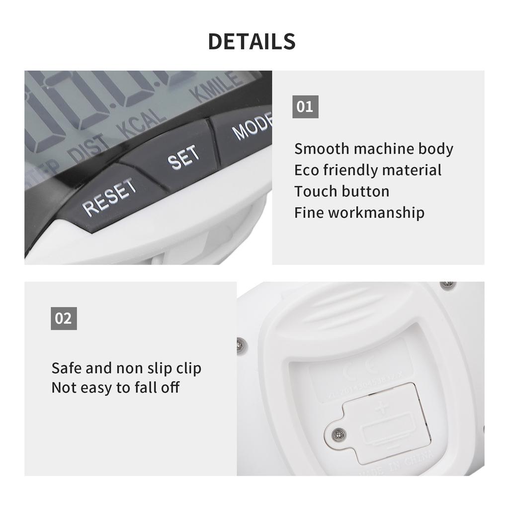 Sports Walking Exercise Pedometer Professional Portable Distance Calorie Step Counter with Clip