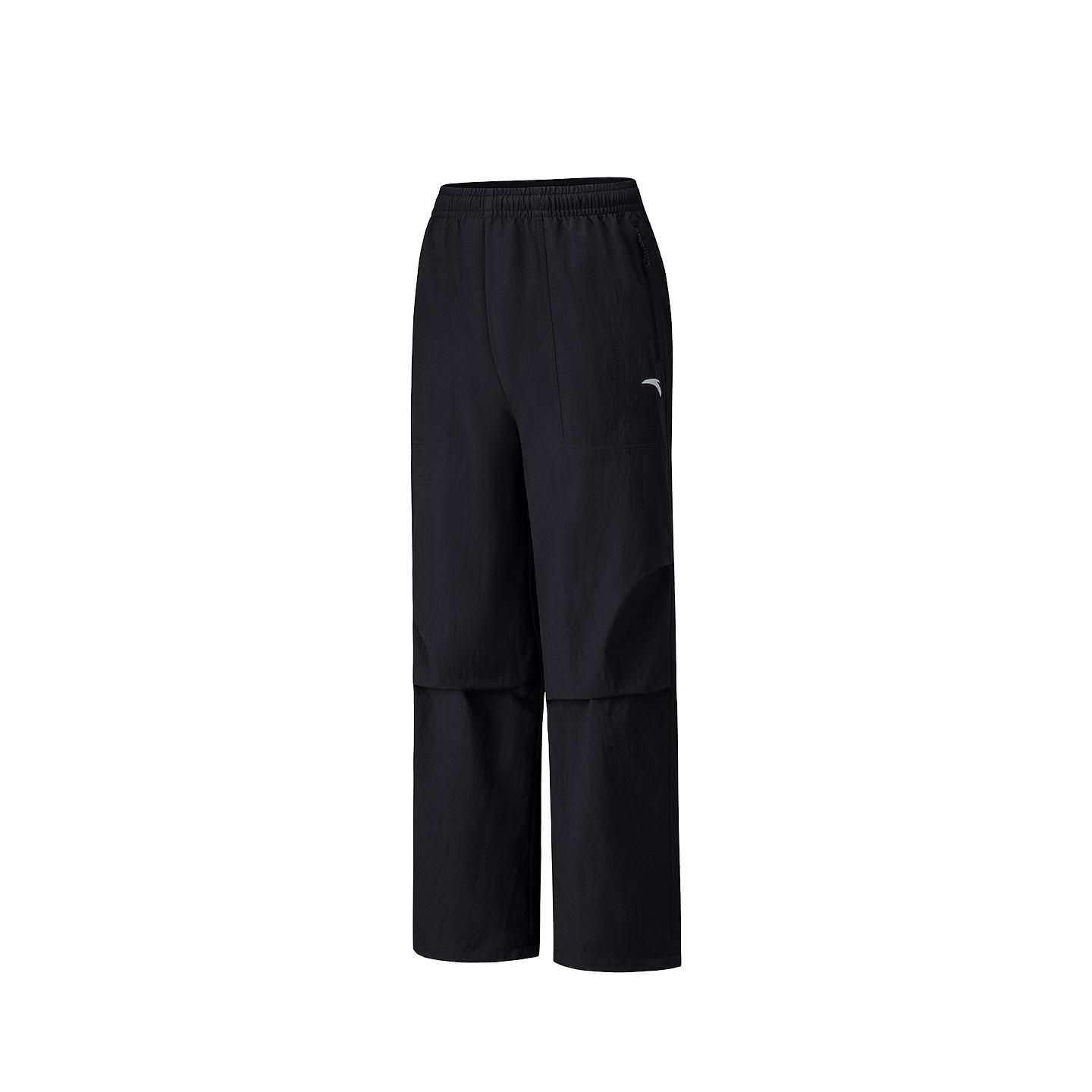 Anta Lifestyle Series Soft Stretch Casual Pants Unisex bottoms Black 972628505-3 XS