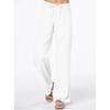 Women's Fashion Casual Solid Color Print High Waist Trousers Pants & Capris