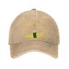 Van Gogh Style Sunflower Field Neon Line Art Print Washed Baseball Cap Outdoor For Womens Unisex FeUnisex
