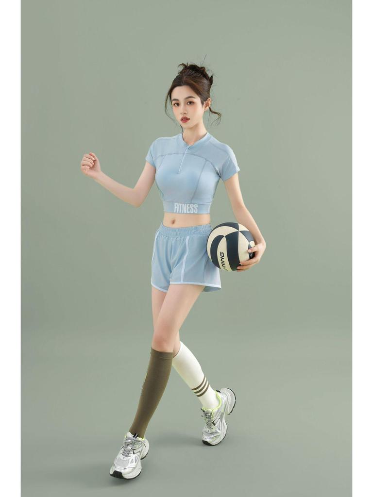 Dámská sportovní plavková souprava - 2025 Přiléhavé plavky s krátkým rukávem pro jaro/léto