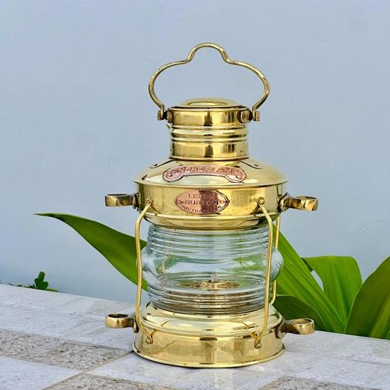 35.56 Cm Handmade Burner Lantern, Brass Ship Lantern, Marine Oil Burner Lantern Home Decor, Nautical Lamp, Christmas Gift