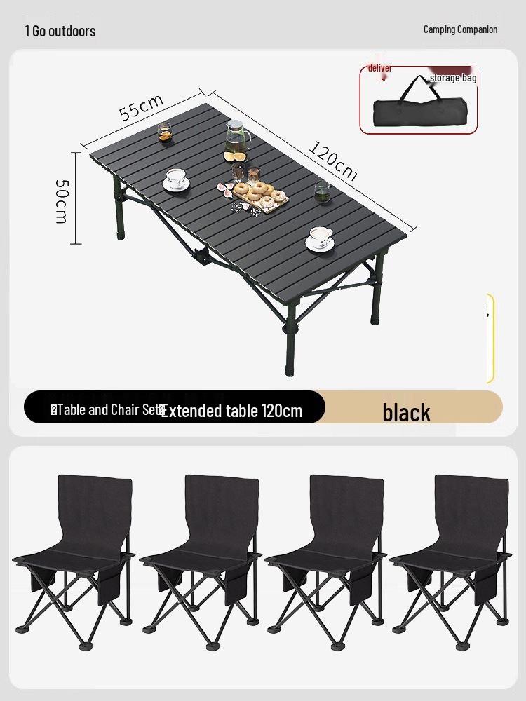 Portable Outdoor Folding Table & Chair Set - Perfect for Camping & Picnics