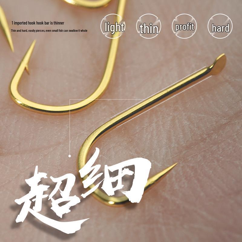 Bulk Stream Fish Hooks: Fine, Loose, Golden Sleeve, Barbed, Double, Finished Fishing Hooks