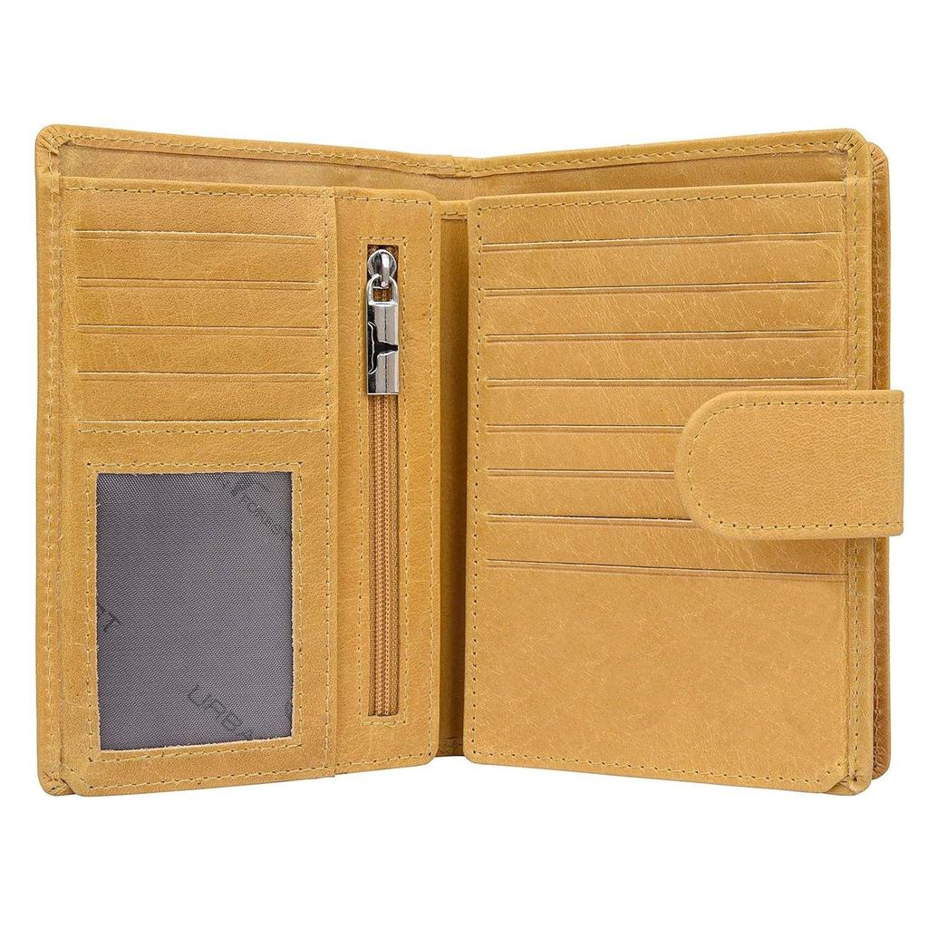 Arya Yellow Leather Wallet for Women