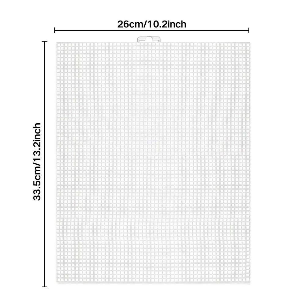 Purse Making Supplies 7CT Bag Mesh Grid White Black Plastic Bag Sheets 33.5x26CM Net Cover Acrylic Yarn Crafting Knit