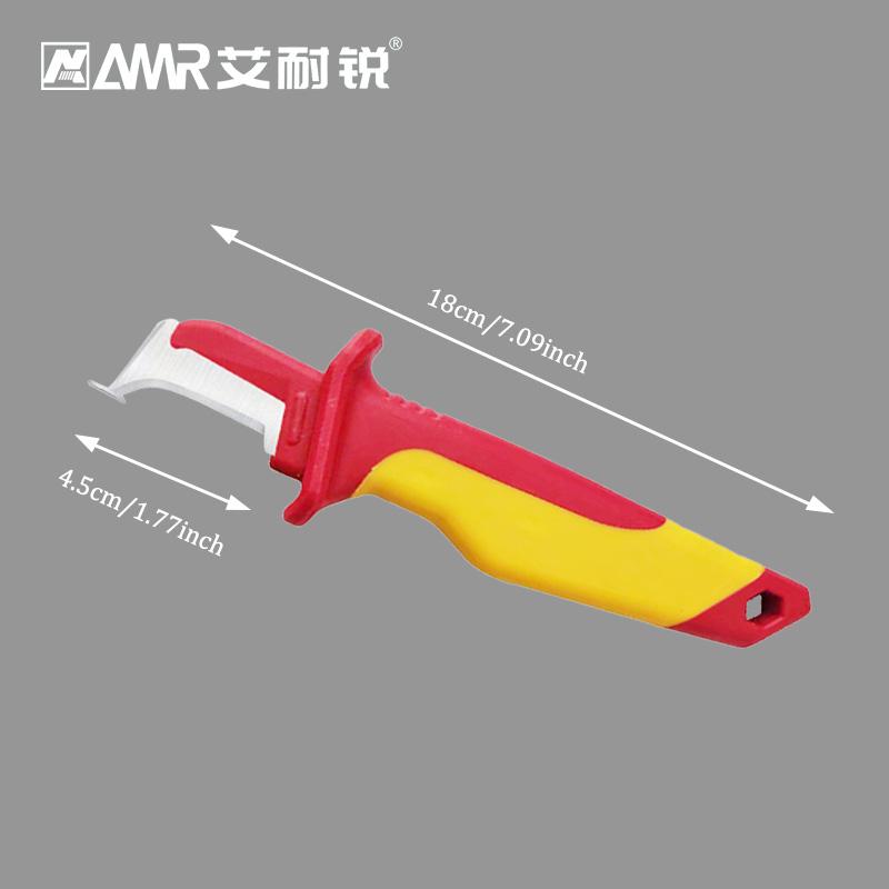 Electrician Knife Insulated Cable Stripping Snips Straight Curved Hook Fixed Blade Wire Stripper Peeling Hand Tool