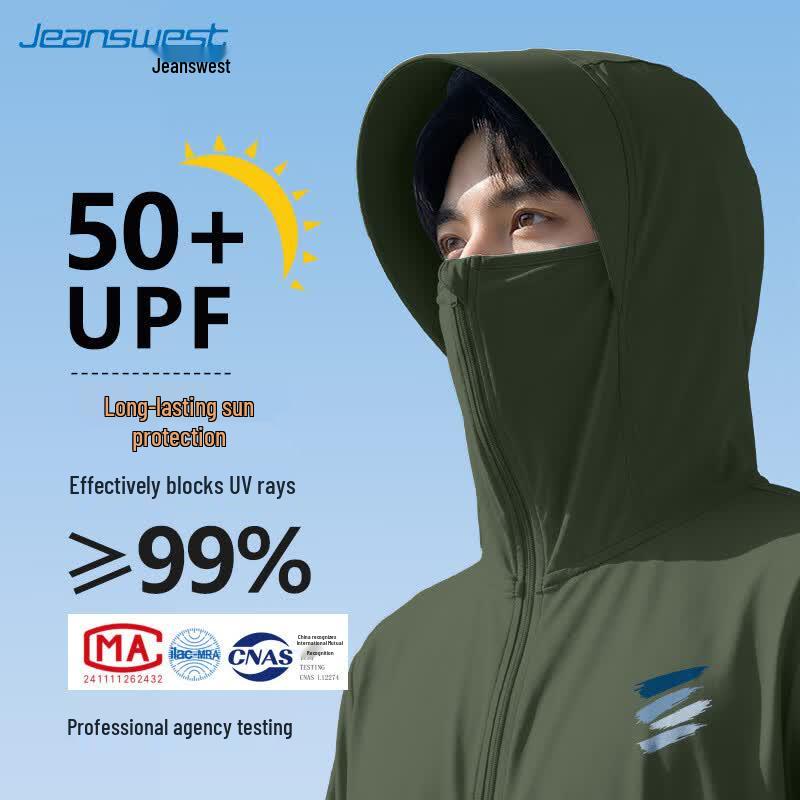 Jeanswest Men s UPF50+ Printed Hooded Sun Protection Top M
