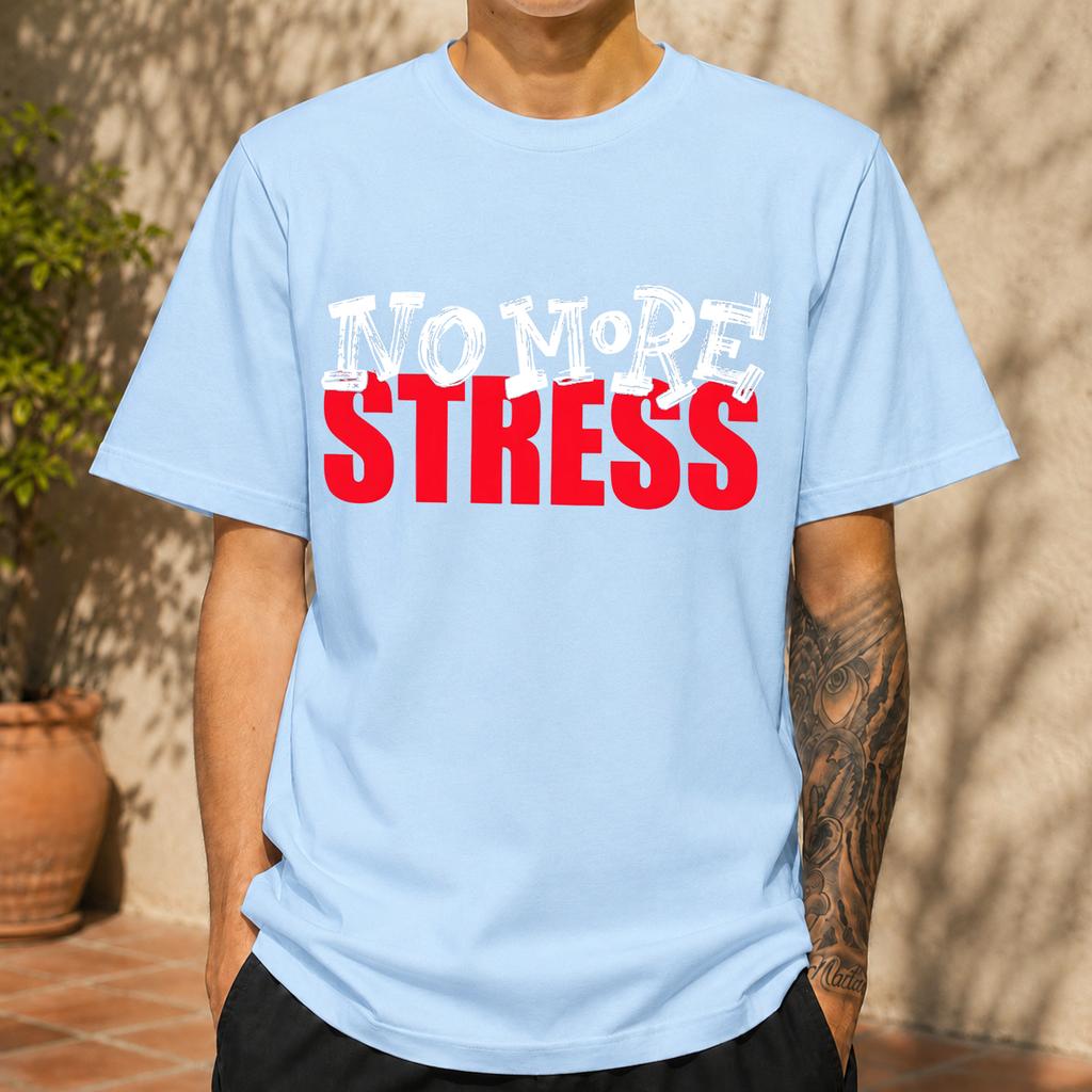 2026 New Pure Cotton Tshirt Reject Anxiety Slogan Print Crew Neck Short Sleeve Casual Top