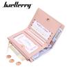 Baellerry Ladies' Fashion Short Purse Large Capacity Wallet Pu Leather Card Holder Cute Students Girls' Zipper Coin Purse