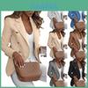 Women Button Slim Fit Blazer Casual Ol Work Jacket Long Sleeve Stylish Outwear