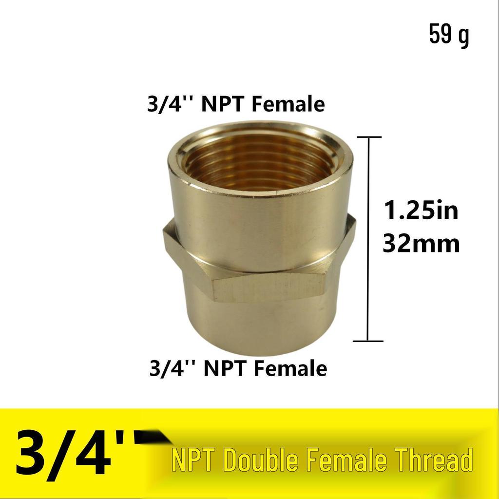 1/2" NPT Brass Male Pipe Adapter, Hex 1" NPT Male Threaded Fitting