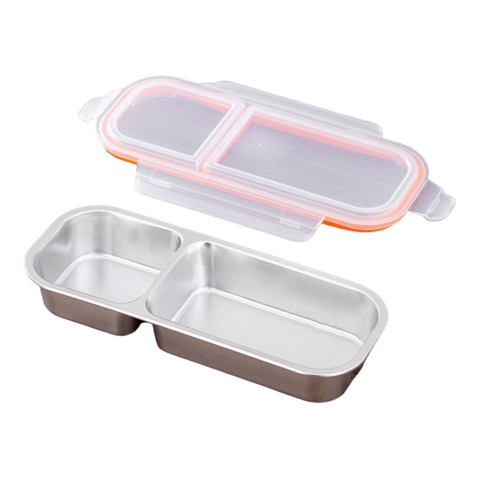 Durable 304 Stainless Steel Lunch Box Leak-proof Seal with Lid Fresh-keeping Box Compartment Bento Box 2890₽
