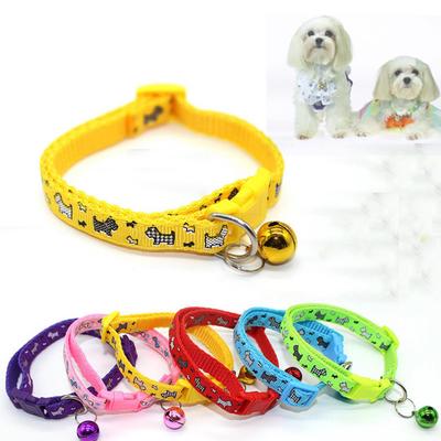 Collare a campana con chiusura a fibbia in nylon regolabile, catena decorativa per collo di piccolo cane e gatto