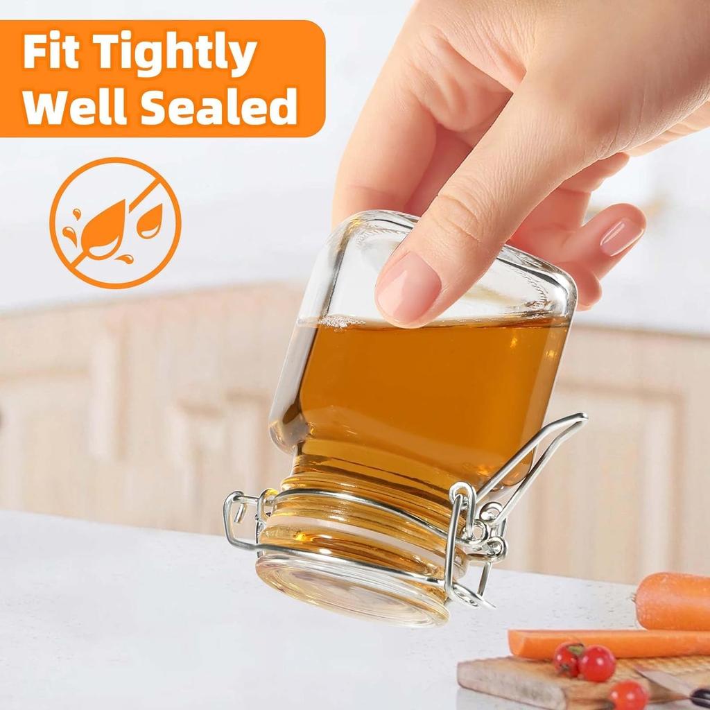 Morning Place Spice Bottles, Set of 20, with Seals and Funnels, Perfect for Kitchen Use
