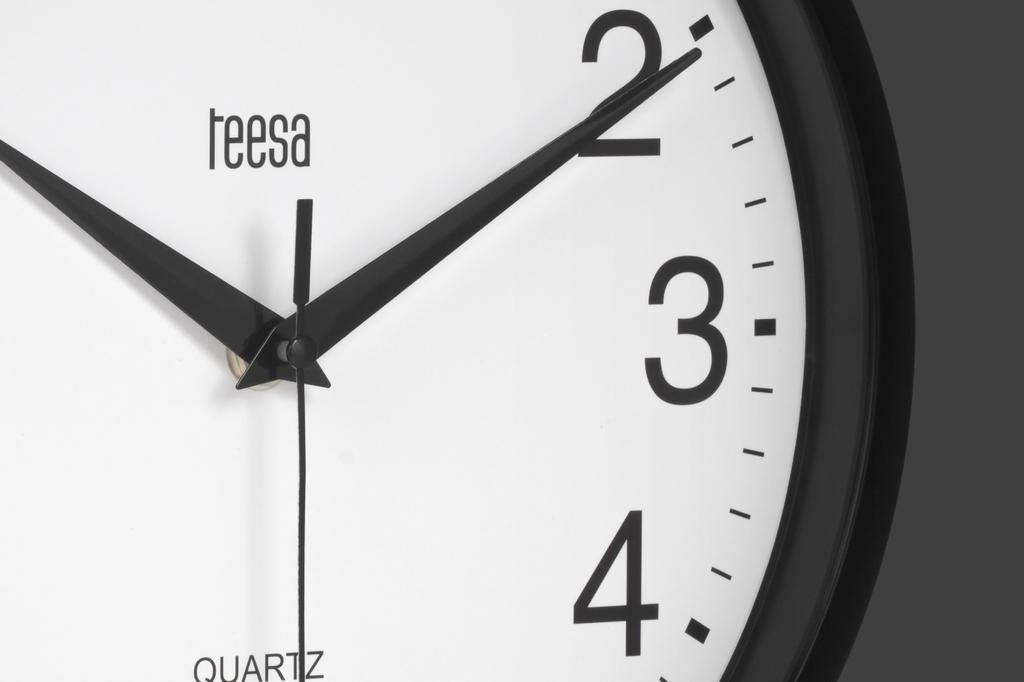 Wall Clock 25 Cm Teesa Black Modern Silent