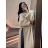 Side Slit Knitted Dress Women's Casual Autumn And Winter Female Loose Simple Long Sweater Skirt Korean Elegant Long Dresses