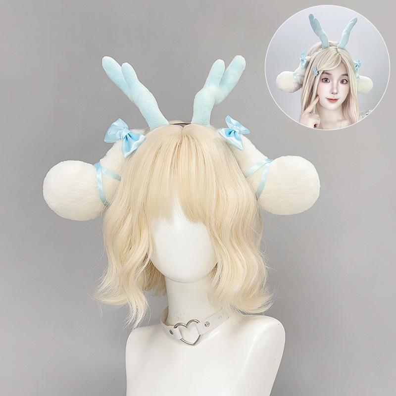 

Honor Yao Mei Deer Ears Beast Ears Headband Plush Antler Head Hoop Comic Show Yaoyao Princess Cosplay Cos Props