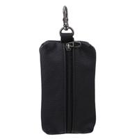 

Genuine Leather Man Key Wallets Short Women Men Key Holders Keys Organizer Zipper Car Key Chain Wallet Keychain Housekeeper чёрный