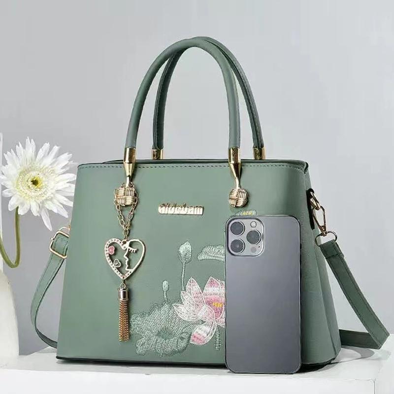 Women New Chinese Style National Style Lotus Handbag Quality Shoulder Bag Messenger Bag On Behalf of Bags