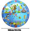 Pet Cooling Mat AntiScratch Cat Water Mat 39.37x39.37 Inches Inflatable Ice Pad With Pump Sensory Toy For Hot Weather