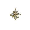 Bo Xin Yun Copper Zircon Starburst Brooch: Cardigan Anti-Exposure Cross Accessory Lapel Pin
