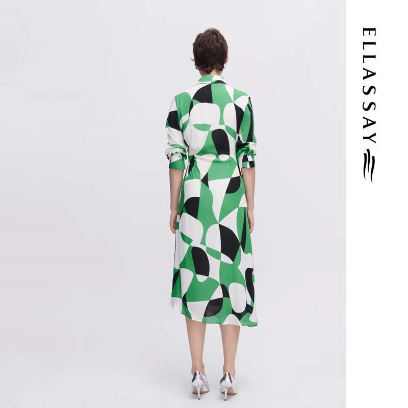 ELLASSAY 3D Tailored Waist-Cinching Mid-Length Dress