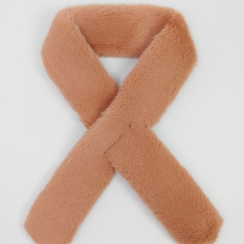LALA Fur Scarf Petite Peach