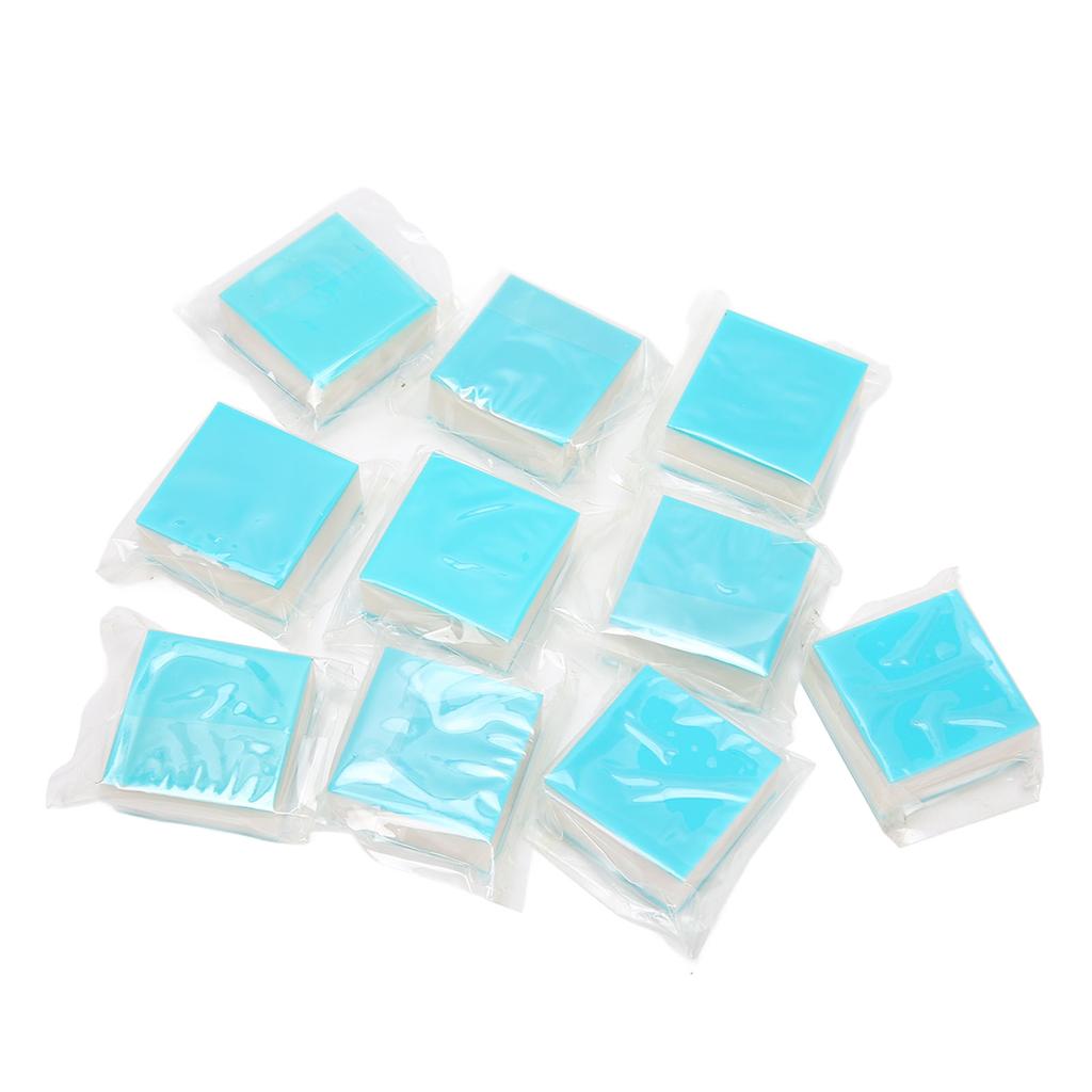 10PCS Stamp Carving Blocks Soft Rubber Engraving Stamps for  Handcrafts Blue White Blue 3 Layers