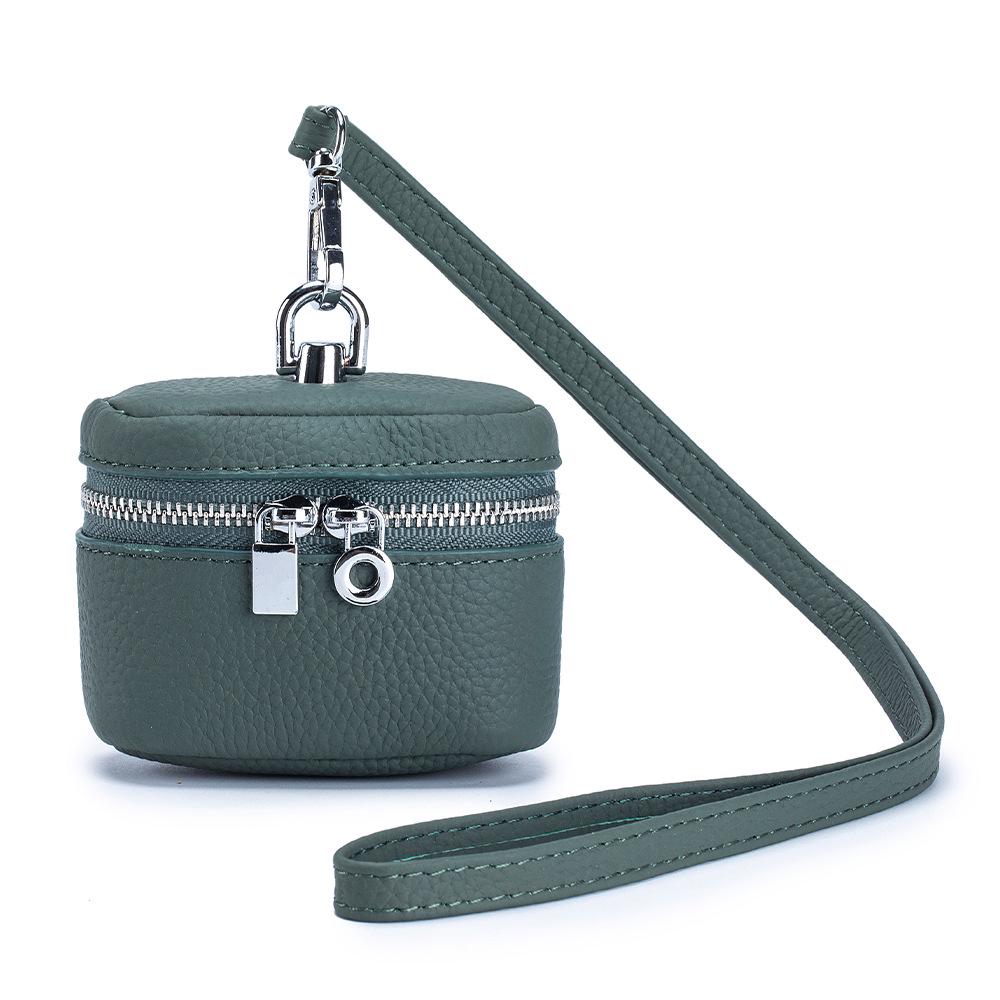 

Кошелек для монет из натуральной кожи с ремешком – Компактный, стильный и многофункциональный для помады и наушников