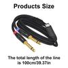 Universal Type C to Double 6.35mm Male Adapter Cable Cord Wire for Smartphones Tablets and Sound Equipment