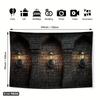 Halloween Castle Backdrop - Medieval Stone Wall Lanterns Photography Prop