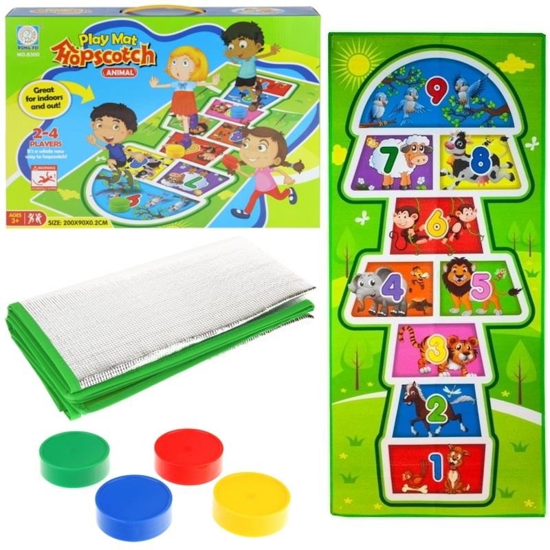 Large Floor Mat for Hopscotch Jumping Fun 200x90 Discs