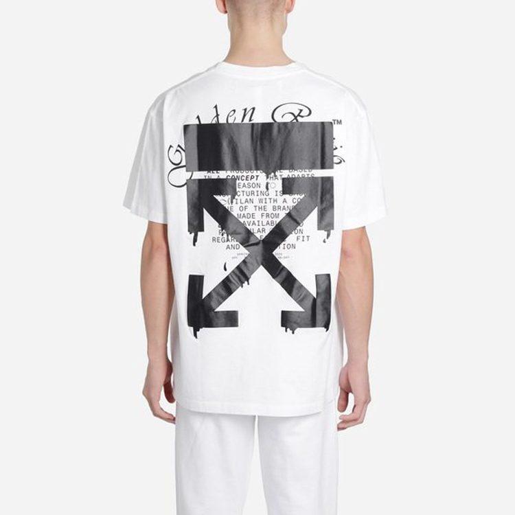 T-shirt Oversize con Frecce Gocciolanti OFF WHITE OMAA038R201850050110