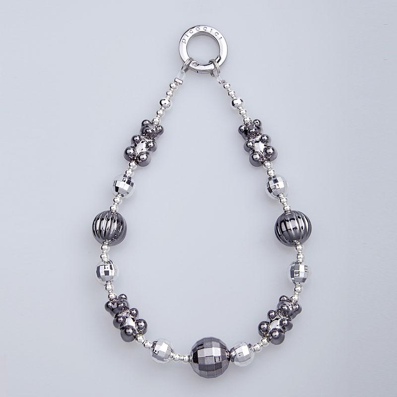 PICOCICI Electroplated Cartoon Bear Decor Phone Anti-drop Wrist Band Beaded Bracelet