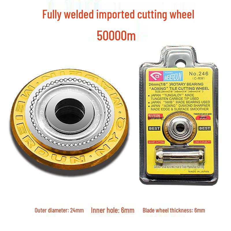 Manual Glass and Tile Cutting Machine with T-Type Alloy Blade Accessories