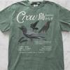 Crow Vintage Graphic T-Shirt, Japanese Karasu Bird Nature Tee, 90s Retro Wildlife Fact Info Shirt, Gothic Naturecore Top, Raven Lover Gift