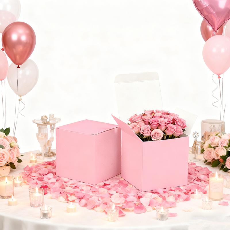 WTEMPO Foldable DIY Paper Gift Boxes  Valentine's Day Wedding Party Decor Treat Boxes Universal Storage Boxes