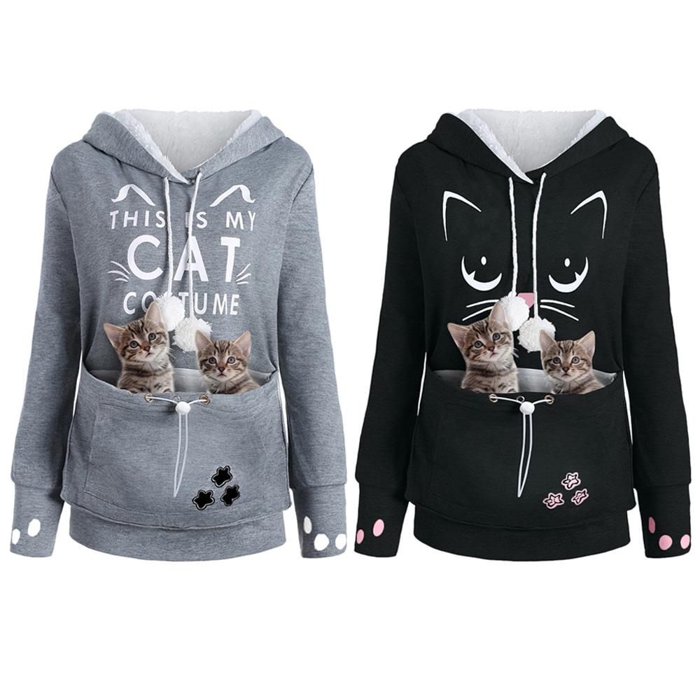 dog lovers hoodie with dog cuddle pouch