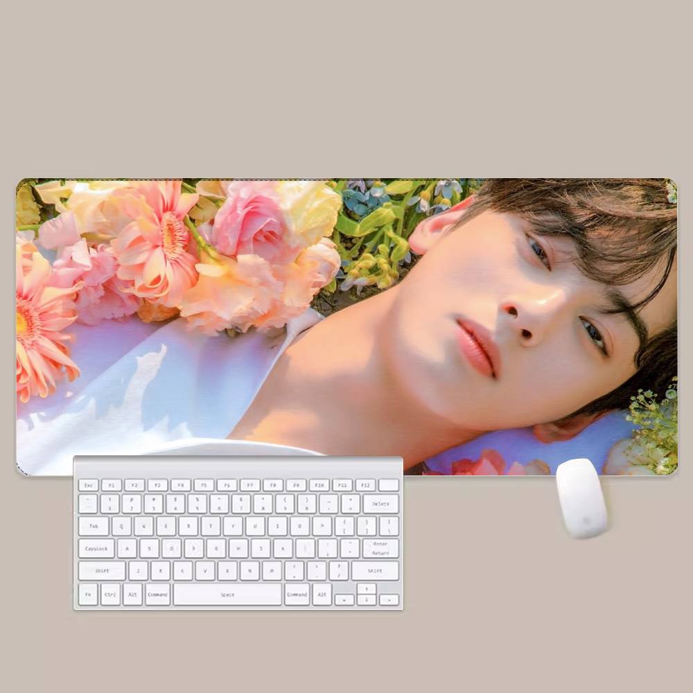 Cha Eun Woo Mouse Pad Rubber Thicken Overlock Gaming Table Mat Office Computer Keyboard Pad PC Mousepad