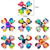 Funny Tie Dye Simple Fidget Spinner Finger Push Bubble Rotating Fidget Spinner For ADHD Anxiety Stress Relief Sensory Toys Kids