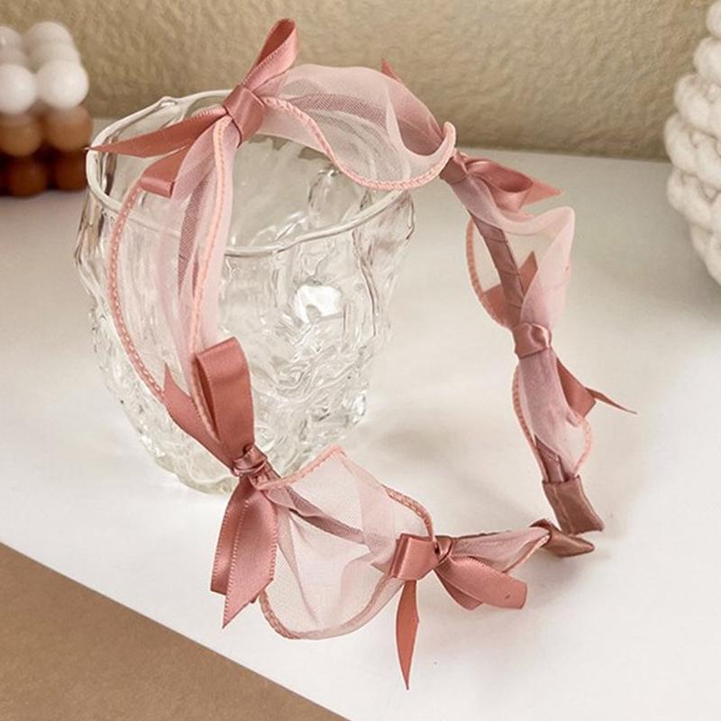 1pc Hairband Fashion Bow Knot Headband Headdress Lace Mesh Hairband For Women Girls Hair Hoop Hair Accessory