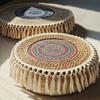 Vintage Pastoral Round Cotton Linen Placemats Bohemian Handwoven Tassels Placemats Soft Non-Slip Table Pad Vase Mats Accessories