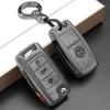 For Volkswagen VW Polo Tiguan Passat Golf 4 5 Jetta Beetle Scirocco Leather Car Key Case Cover Shell Bag Keychain Accessories zw0
